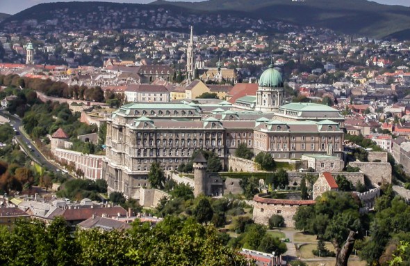 view of the Royal castle on the buda side of budapest view of the royal castle on the buda side of budapest