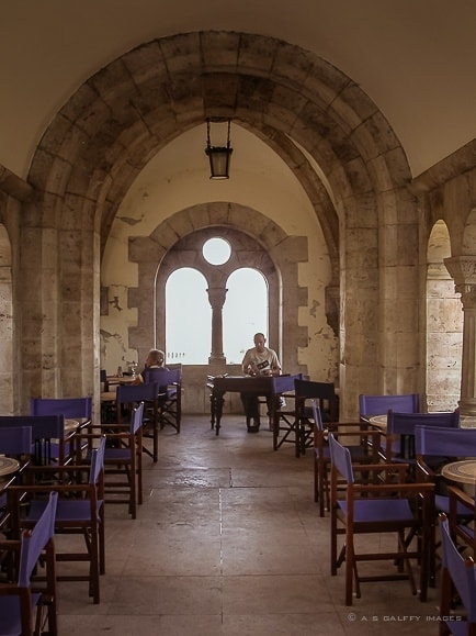 Fisherman's Bastion Café in Budapest Old Town Fisherman's Bastion Café in Budapest Old Town