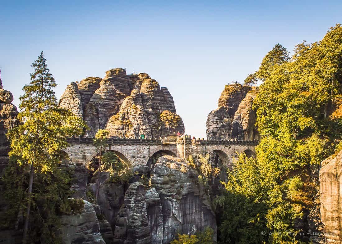 View of the Bastei Bridge View of the Bastei Bridge