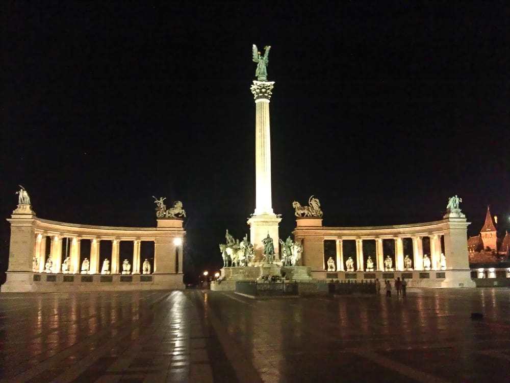 the Millennium Monument in Heroes' Square