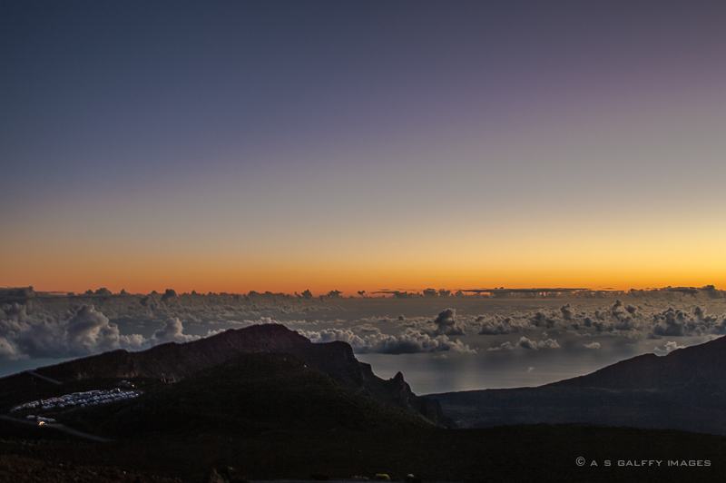 Image depicting the sky just before sunrise at Haleakala Image depicting the sky just before sunrise at Haleakala