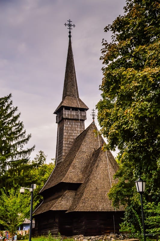 Wooden church in Bucharest village museum Wooden church in Bucharest village museum