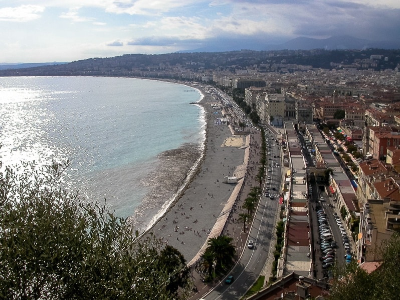 view of Nice from the Castle Hill