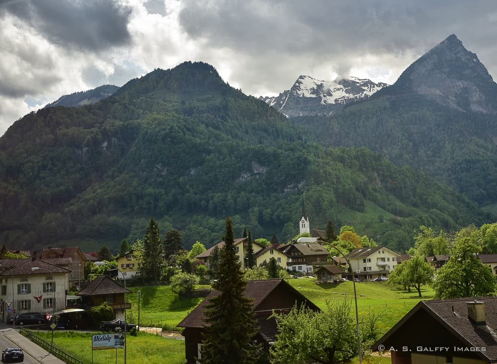 scenery from Lucerne to Interlaken aboard the Golden Pass Line