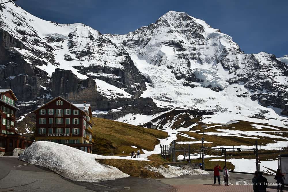 View from Kleine Scheidegg train station View from Kleine Scheidegg train station