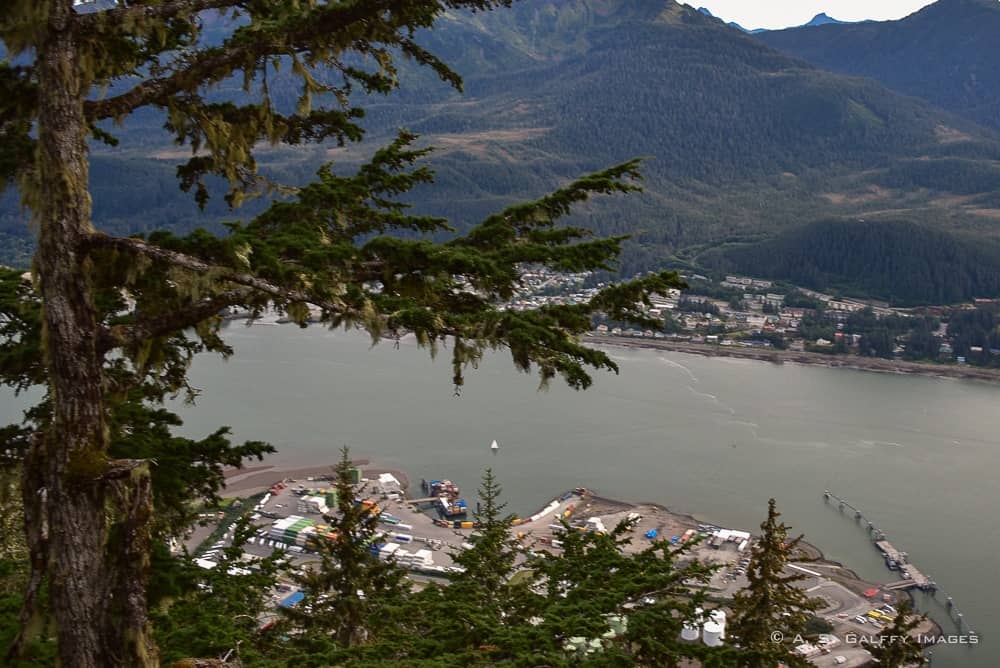 aerial view of Juneau