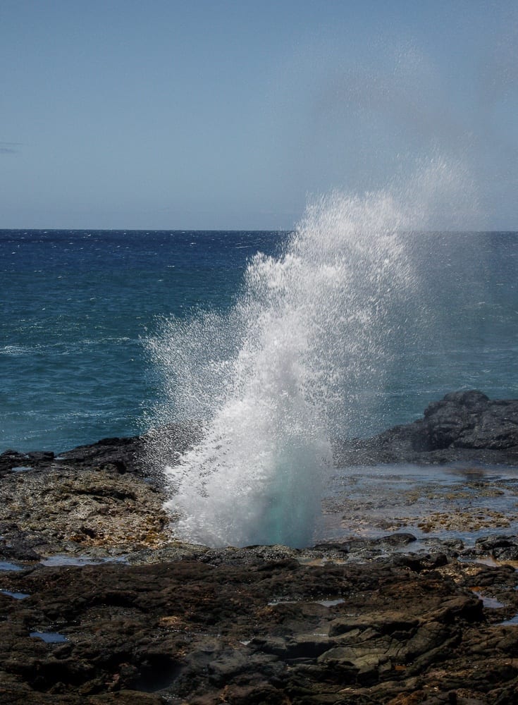 the Spouting Horn in Kauai the Spouting Horn in Kauai