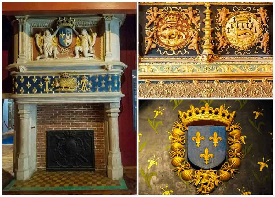 Different symbols at Chateau de Blois