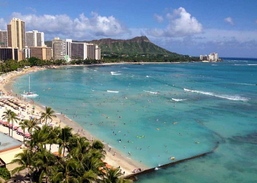 Waikiki Beach in Honolulu, Oahu