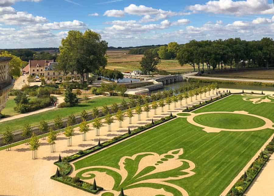 The gardens at Château de Chambord