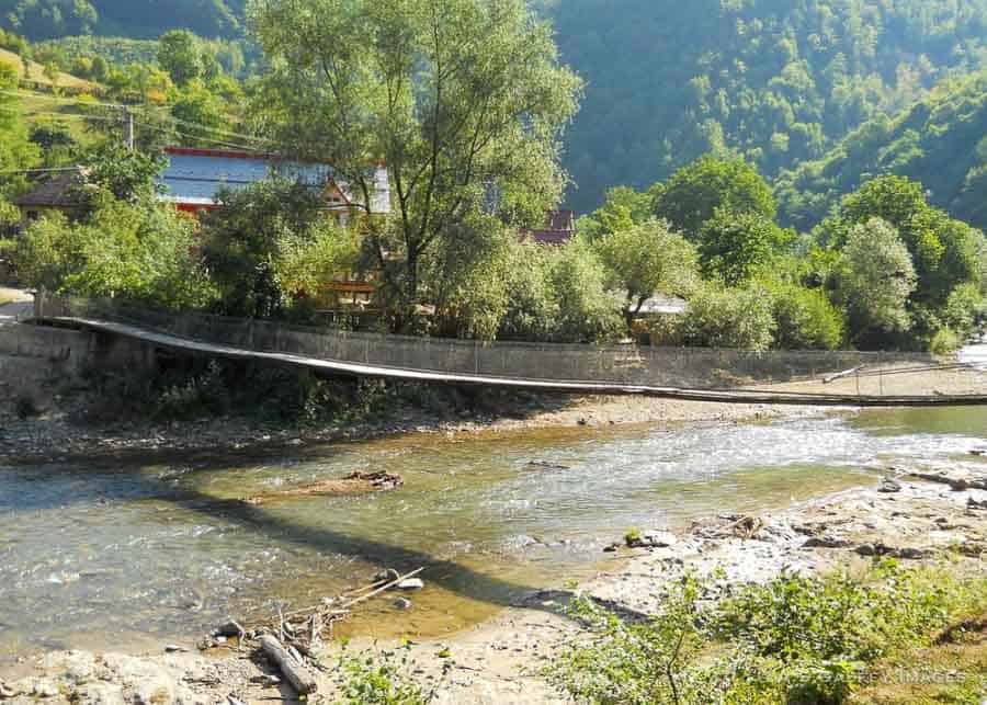 Riding the Mocanita train along the Vaser River