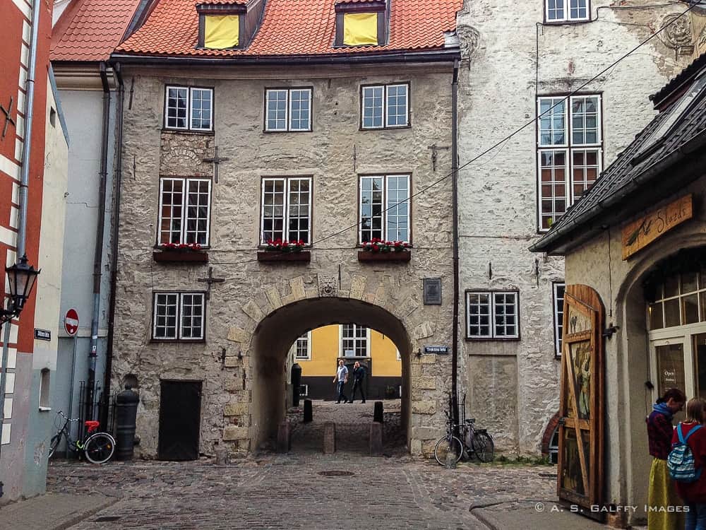 The Swedish Gate in Old Town Riga The Swedish Gate in Old Town Riga