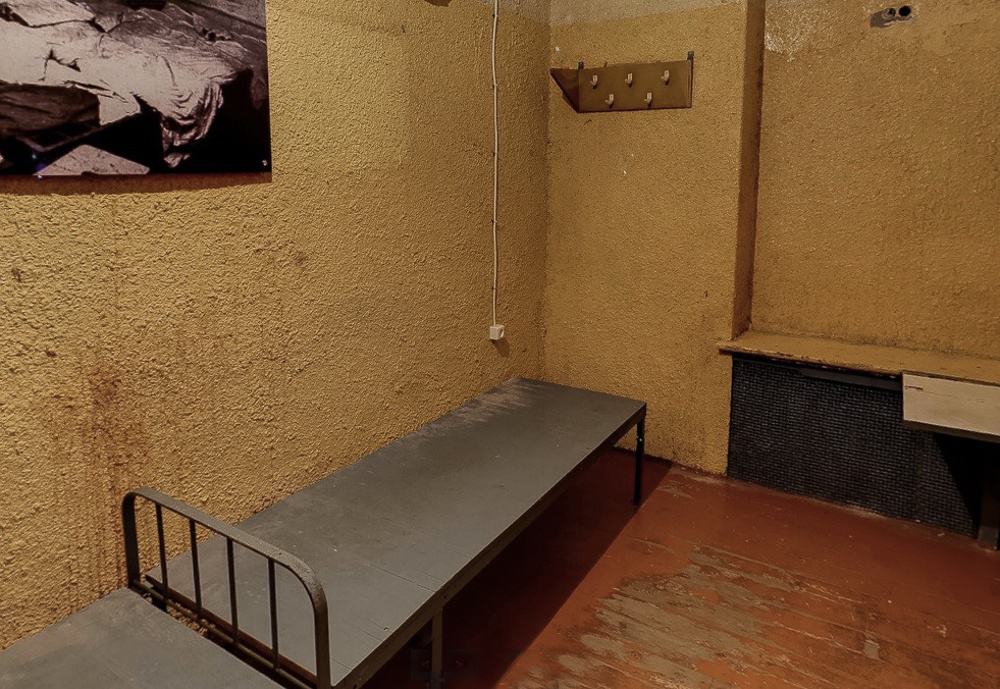 Inmate cell at the corner House in Riga Inmate cell at the Corner House in Riga