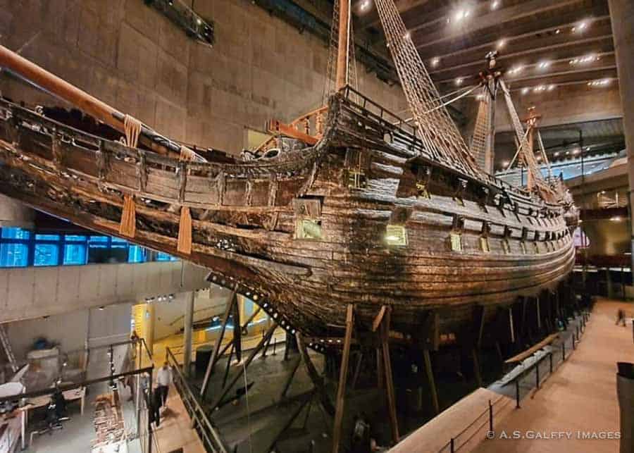 The Vasa ship in the museum