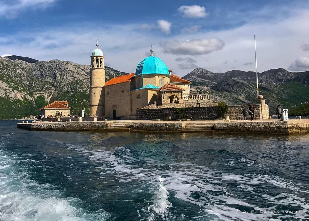 View of the Our Lady of the Rocks Church, one of Montenegro tourist attractions View of the Our Lady of the Rocks Church, one of Montenegro tourist attractions