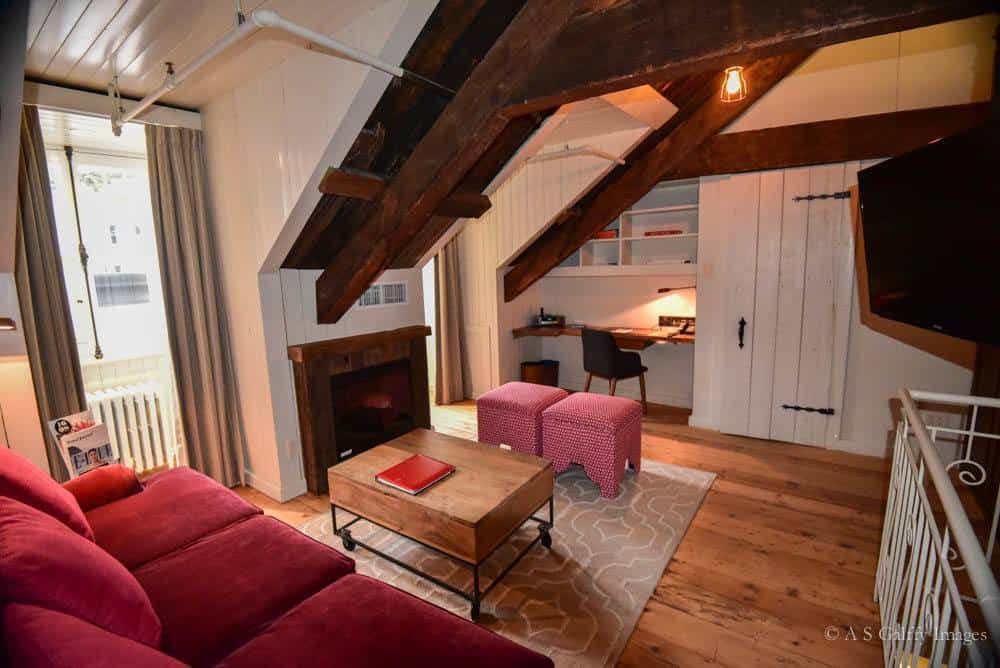 Attic suite at Auberge Saint-Antoine Attic suite at Auberge Saint-Antoine