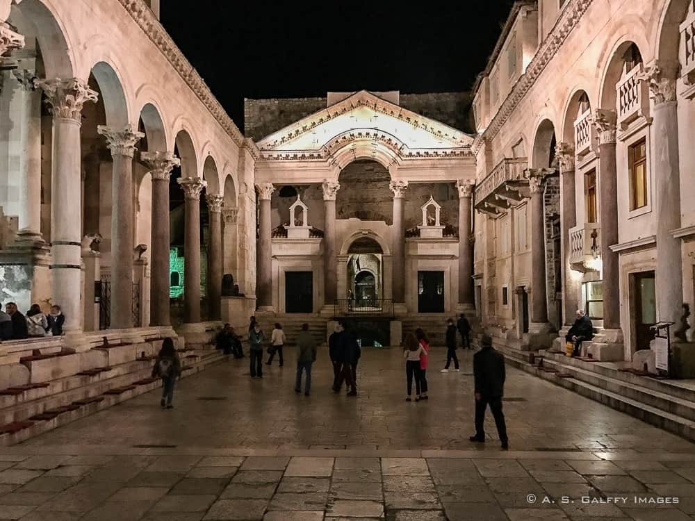 The Peristyle of Diocletian's Palace in Split The Peristyle of Diocletian's Palace in Split