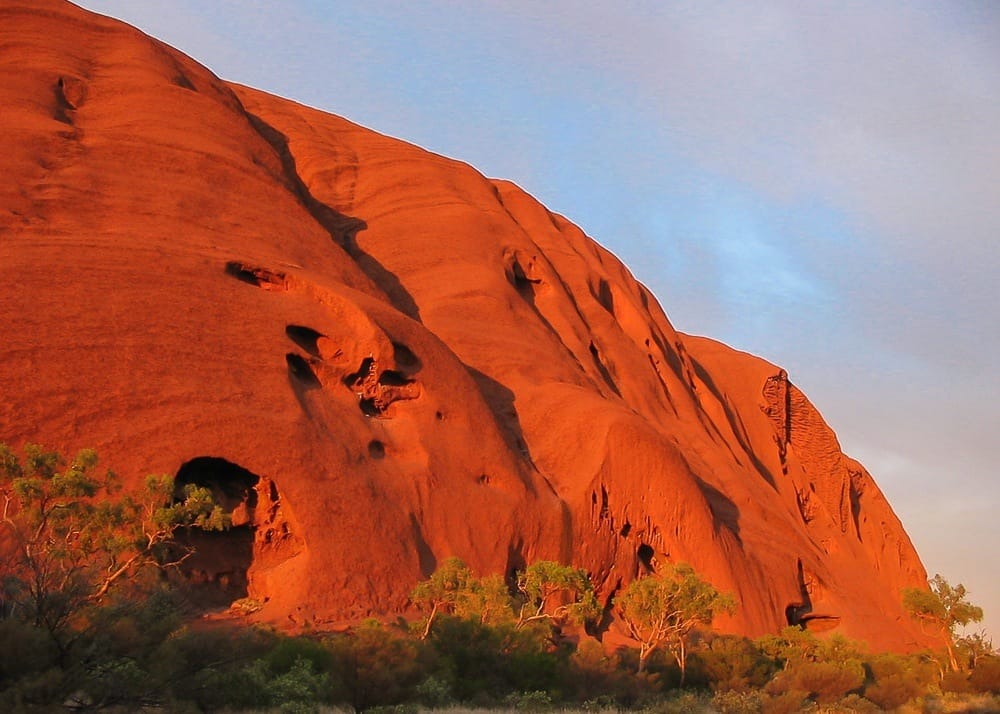 View of Uluru Rock on the Australian Outback View of Uluru Rock on the Australian Outback