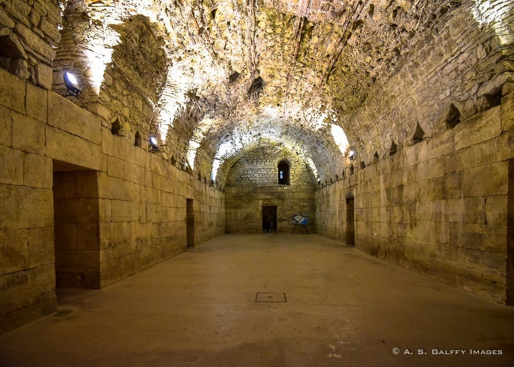 The Underground vaults of Diocletian's Palace The Underground vaults of Diocletian's Palace