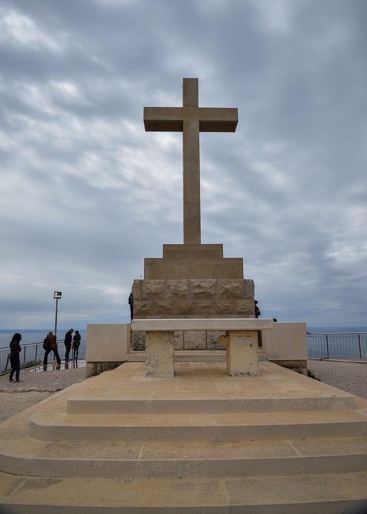 The 20-meter high limestone cross nest to Fort Imperial in Dubrovnik