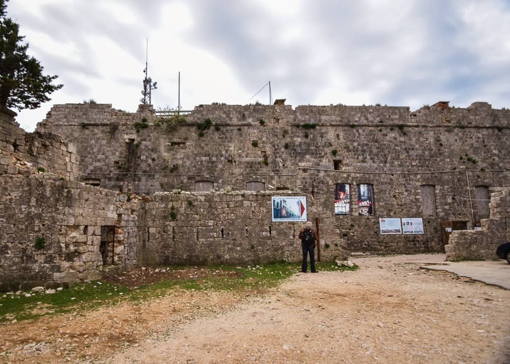 The walls of Fort Imperial in Dubrovnik The walls of Fort Imperial in Dubrovnik