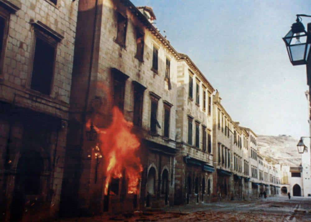 Stradum, the main street of Old Town during the Siege of Dubrovnik Stradum, the main street of Old Town during the Siege of Dubrovnik