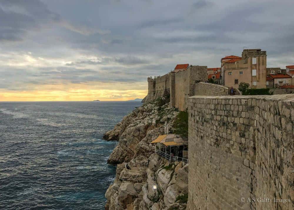 View of Dubrovnik city walls View of Dubrovnik city walls