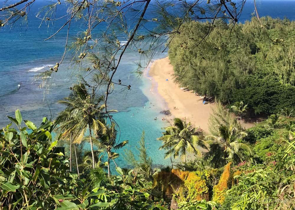 View of Ke'e Beach on the North Shore of Kauai View of Ke'e Beach on the North Shore of Kauai