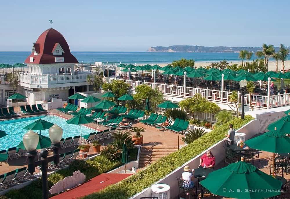 Hotel Coronado on Coronado Island, one of the most romantic gateways in California
