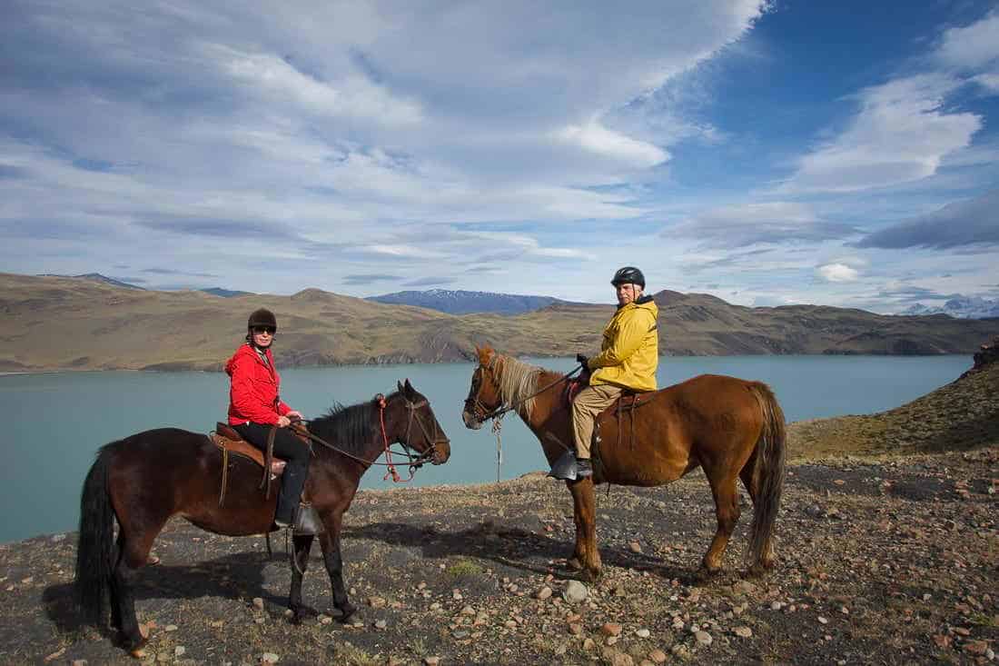 Horseback riding at Lago Nordenskjöld Horseback riding at Lago Nordenskjöld
