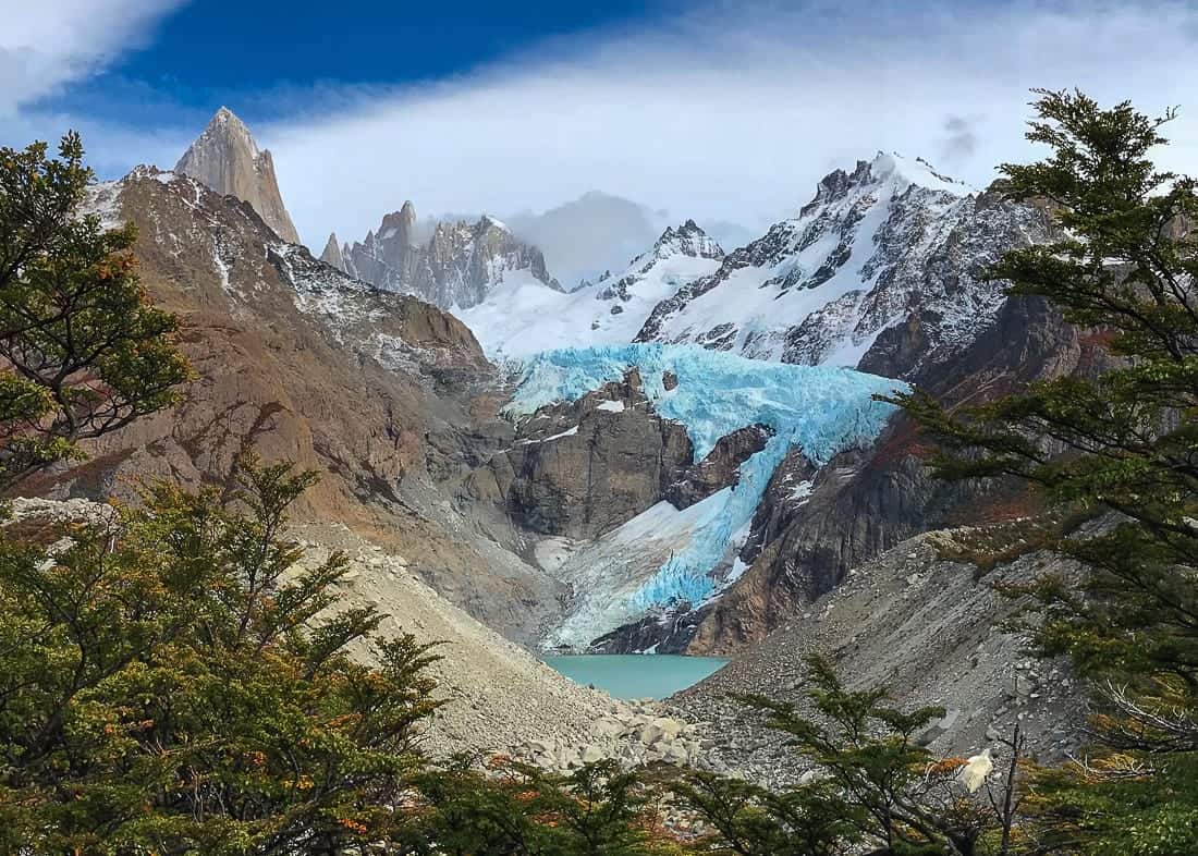 View of Mirador Piedras Blancas in El Chalten View of Mirador Piedras Blancas in El Chalten