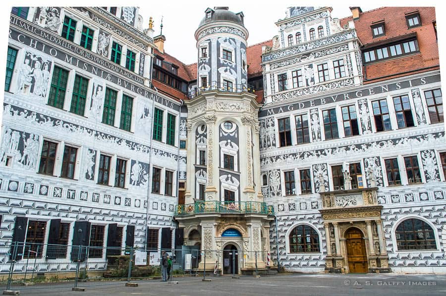 The Royal Palace in Dresden - view of the courtyard