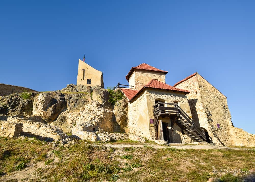 view of the tower at the Fortress of Rupea