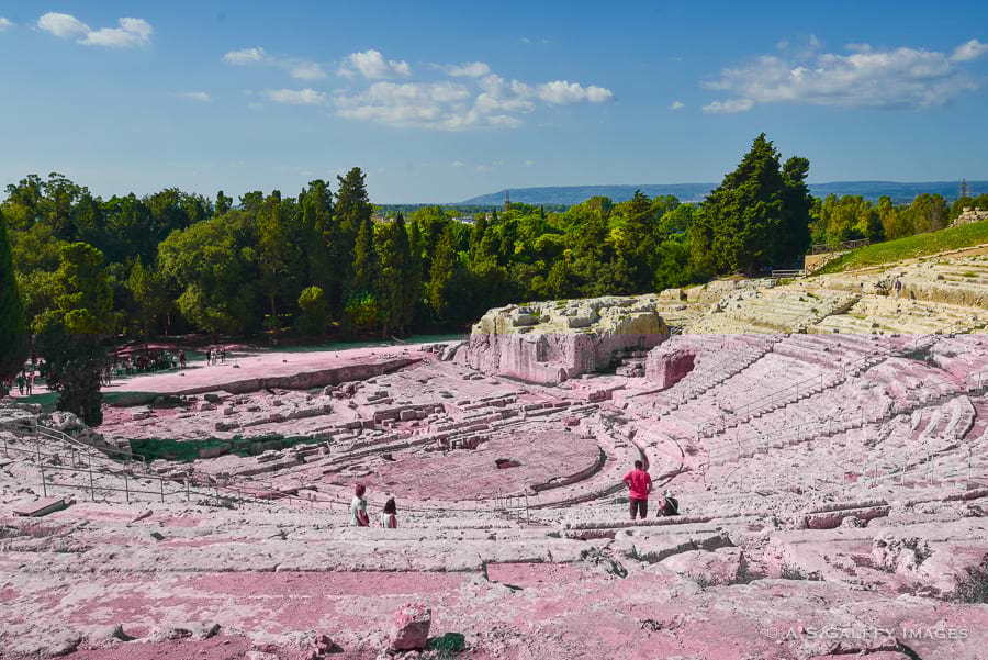 The Greek Theater in Siracusa, Sicily The Greek Theater in Siracusa, Sicily