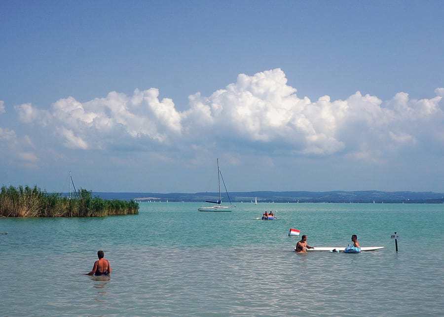 Swimming at Lake Balaton