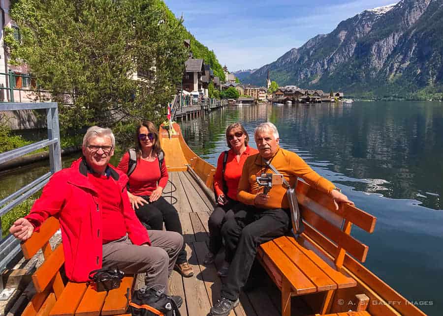 Private boat lake tour on a Hallstatt day trip from Salzburg