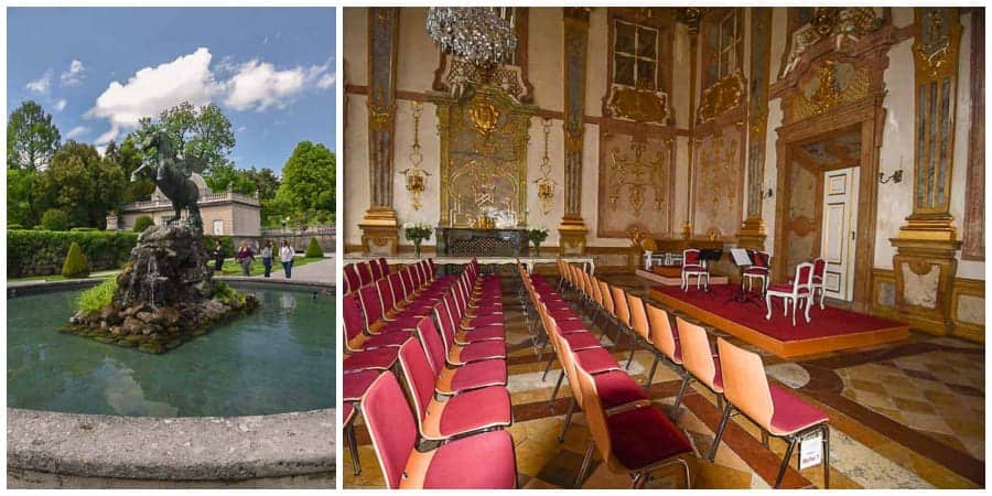 The Pegasus Fountain and Marble Hall at the Mirabell Palace