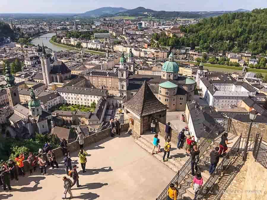 The upper terrace at Hohensalzburg Fortress
