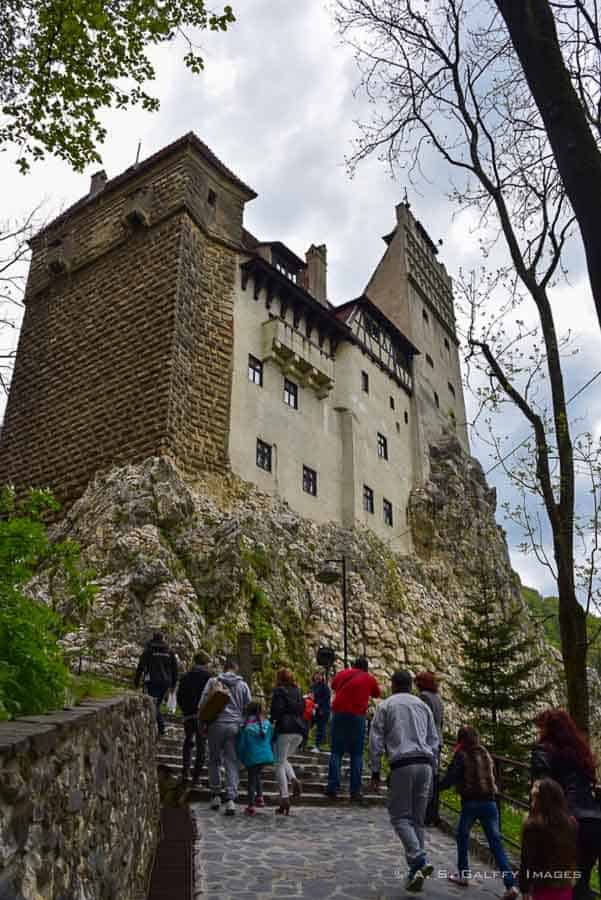 view of Bran Castle in Romania