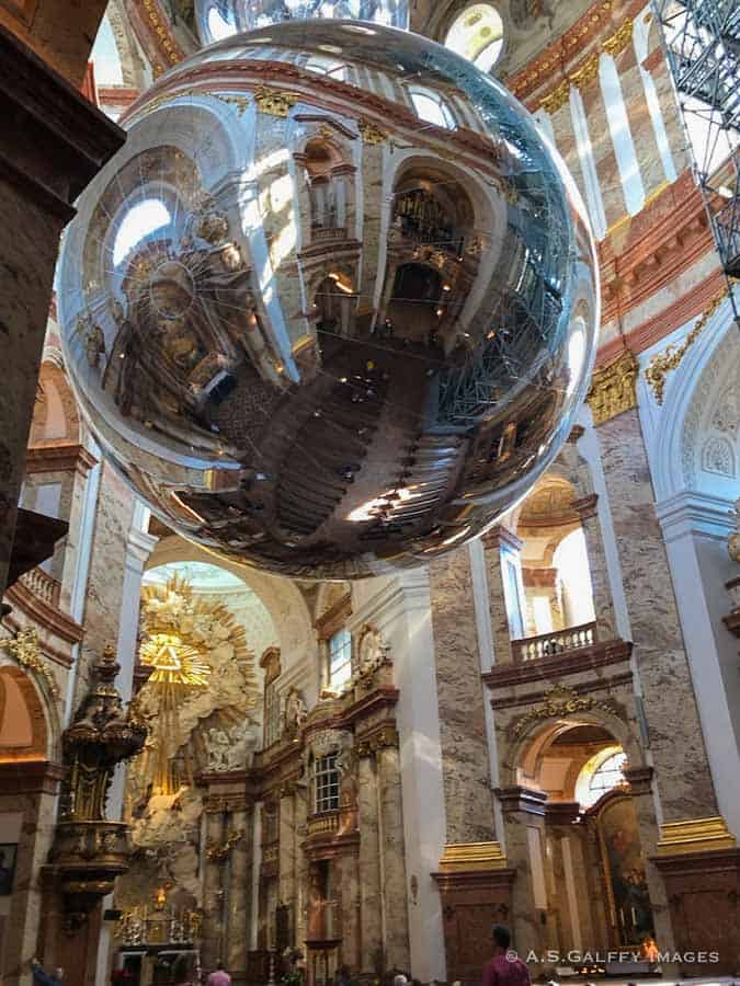 The nave of Karlskirche in Vienna