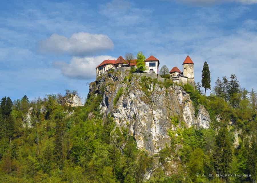 View of Bled Castle - day trip to Lake Bled from Ljubljana