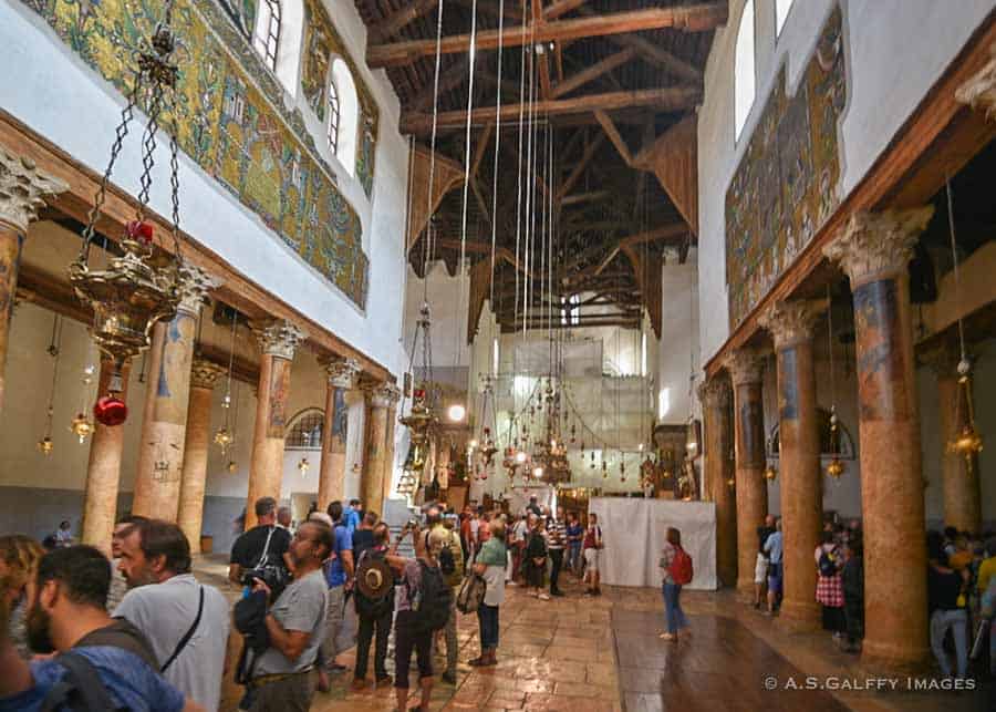 Inside the Church of the Nativity