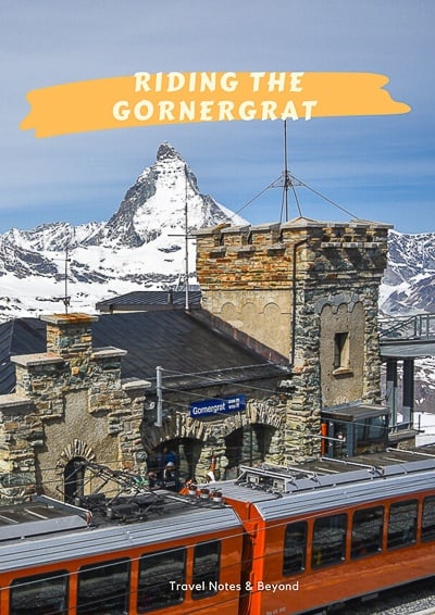 Riding the train from Zermatt to Gornergrat