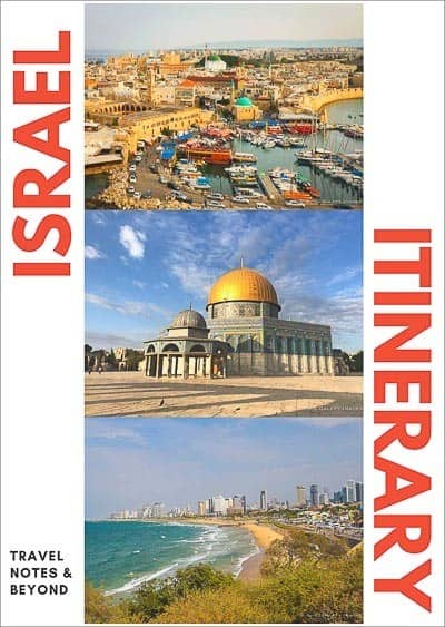 Israel itinerary pin