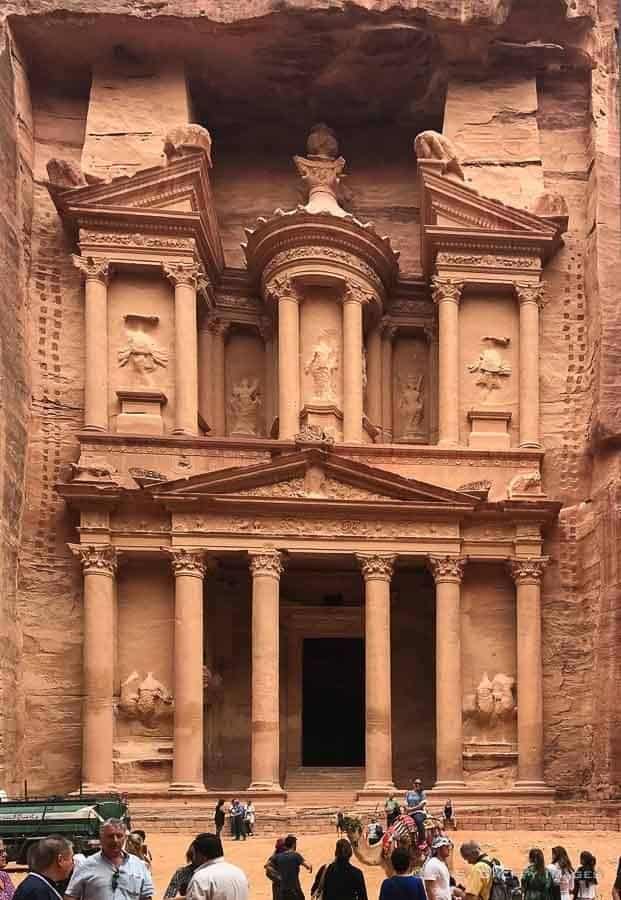 Visiting the Treasury in Petra