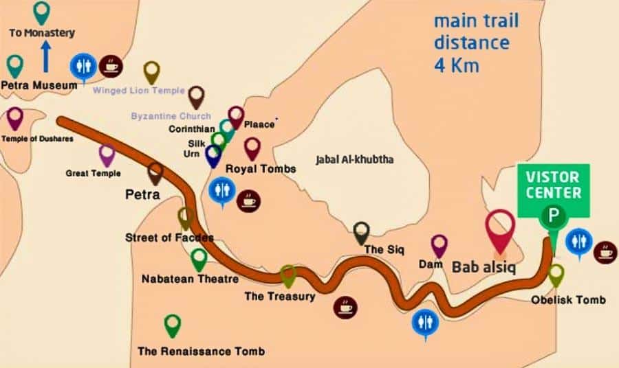 Map of Petra