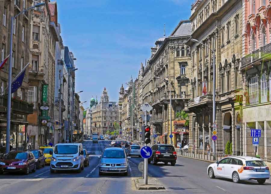 Pest busy street