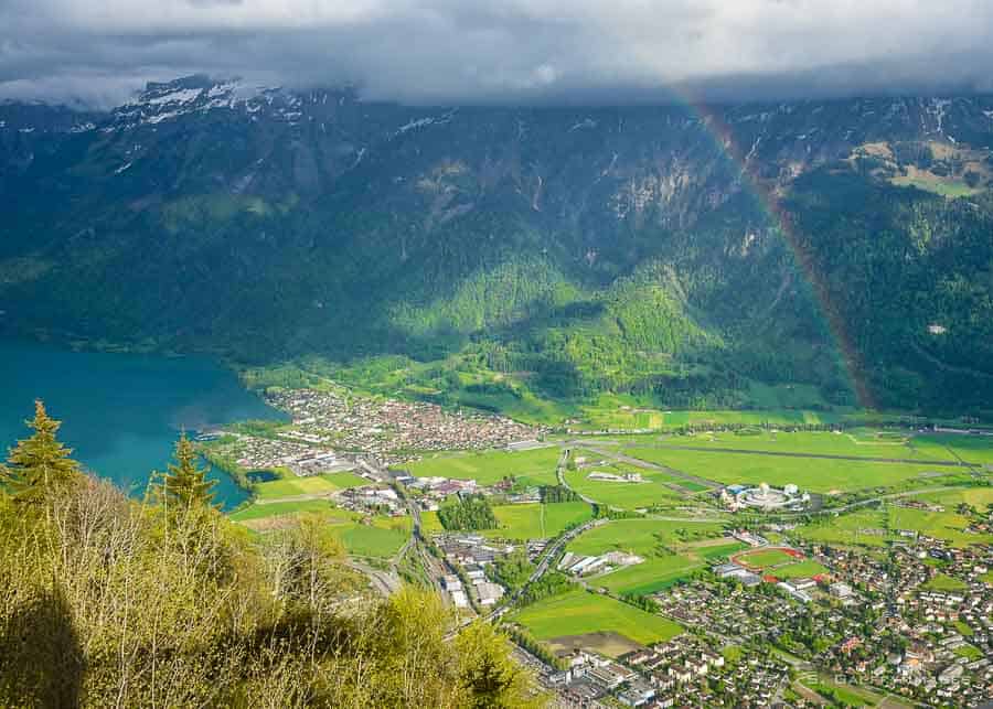 Panoramic view from Harder Kulm Peak