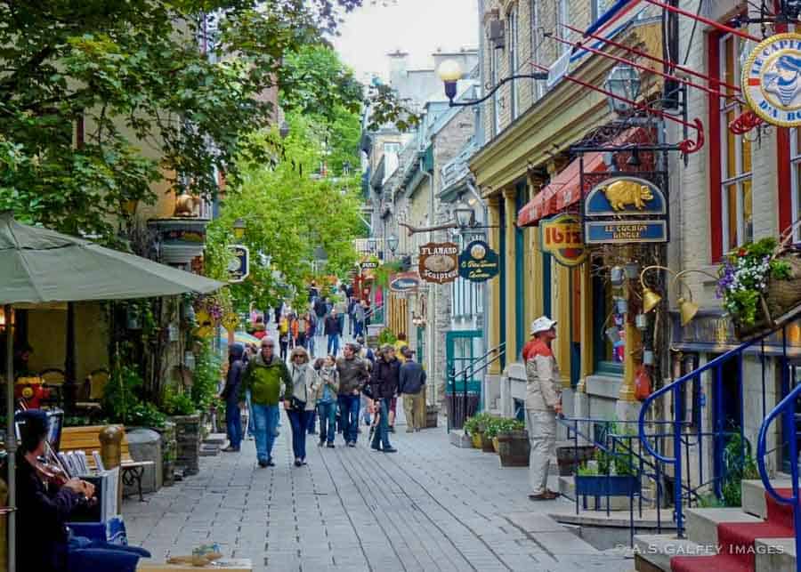 Pedestrian street in Quebec City
