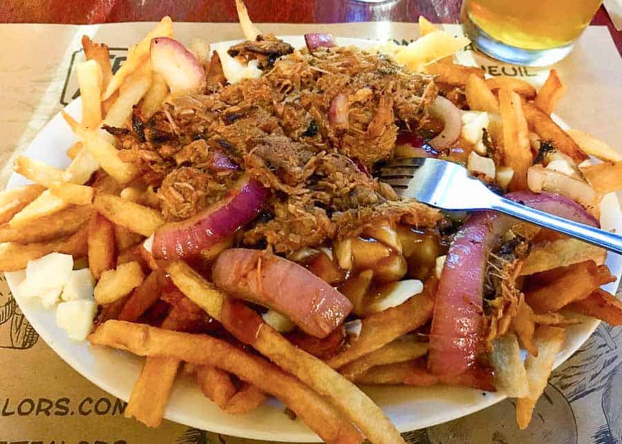 Poutine dish in Quebec City